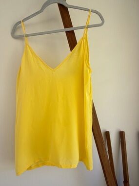 RAEY deep v yellow silk camisole